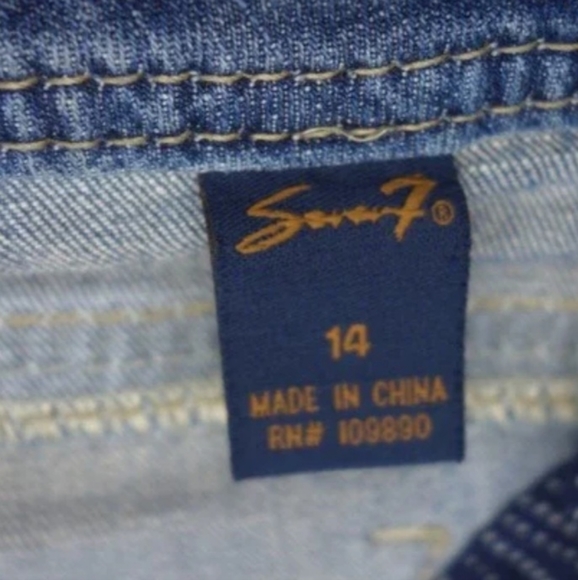 Seven 7 cropped flare distressed size 14 - Picture 6 of 7